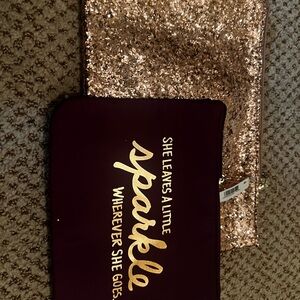 Bath & Body Works Gold and Black Cosmetic Bags